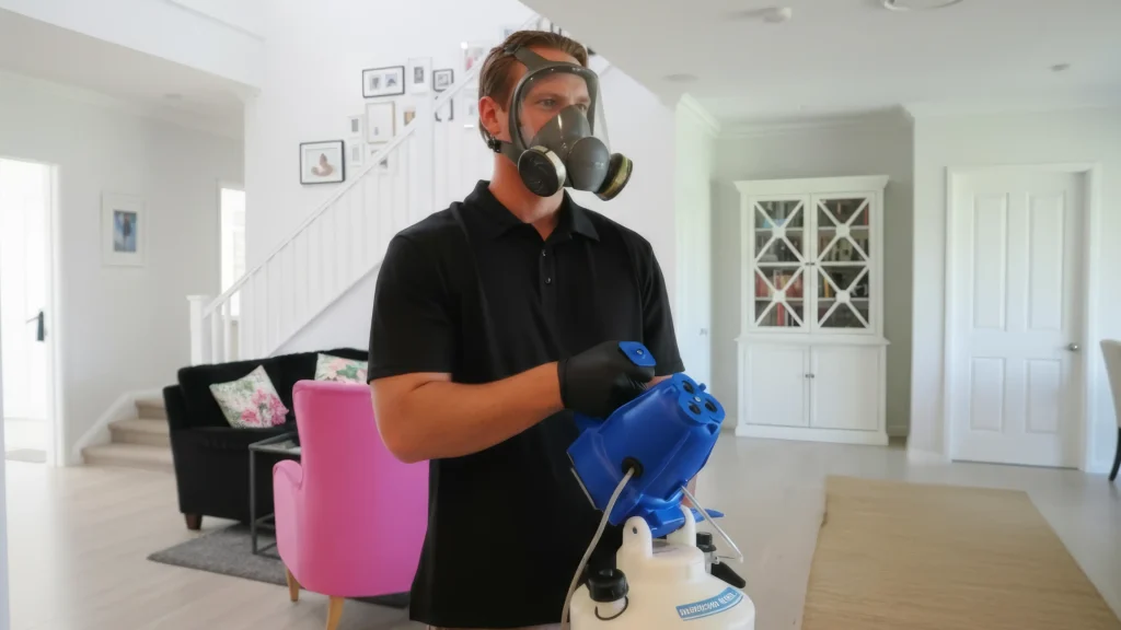 MouldMen-technician-spraying-mould-treatment-Removal
